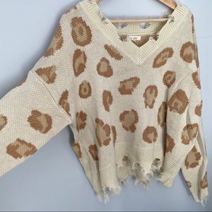 Cheetah print sweater